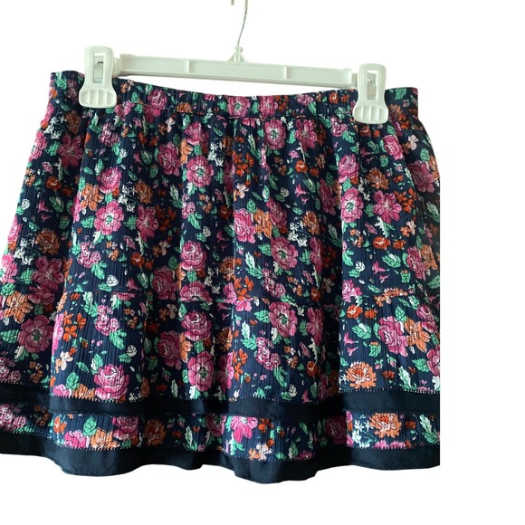 Abercrombie & Fitch Floral Mini Skirt Tiered Ruffle Hem Size S - Picture 3 of 7